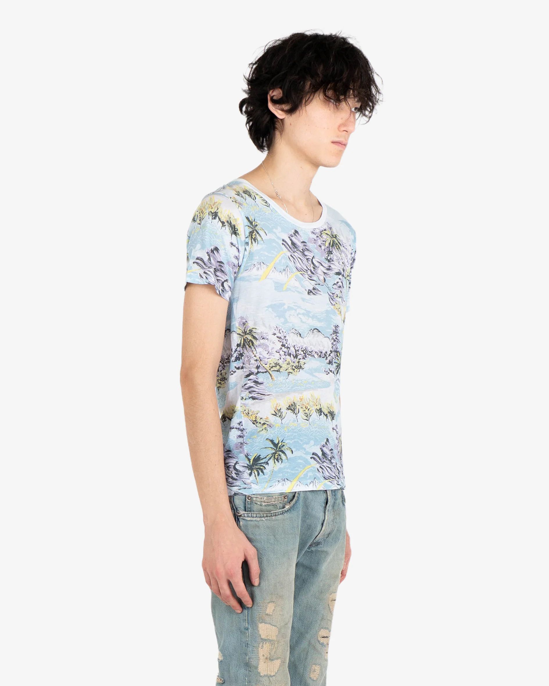 Saint Laurent Paris Blue Floral Hawaiian T-Shirt (SS16) Size US M / EU 48-50 / 2 - 5 Thumbnail