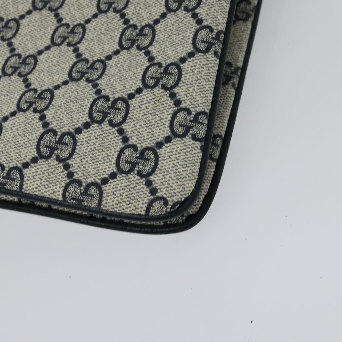 Gucci GUCCI GG Supreme Sherry Line Shoulder Bag Pvc Navy Gold 41 Size ONE SIZE - 13 Thumbnail