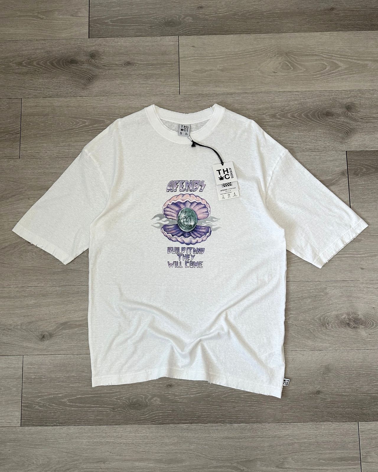 Afends NWT Afends x Nirvana - Shell - Hemp Oversized T-Shirt Small Size S / US 4 / IT 40 - 1 Thumbnail