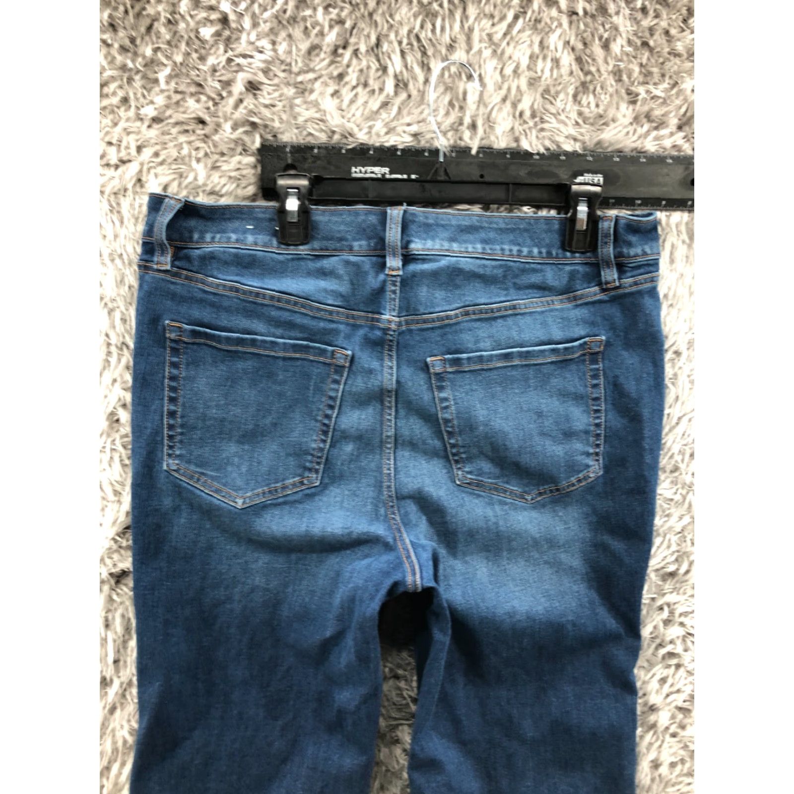 Vintage Lane Bryant Jeans Size 16 Womens Regular Medium Blue Stretch 5-Pocket Denim Straight Rise High 30in Belt Loops Vintage No Size 38" / US 16 / IT 52 - 6 Thumbnail