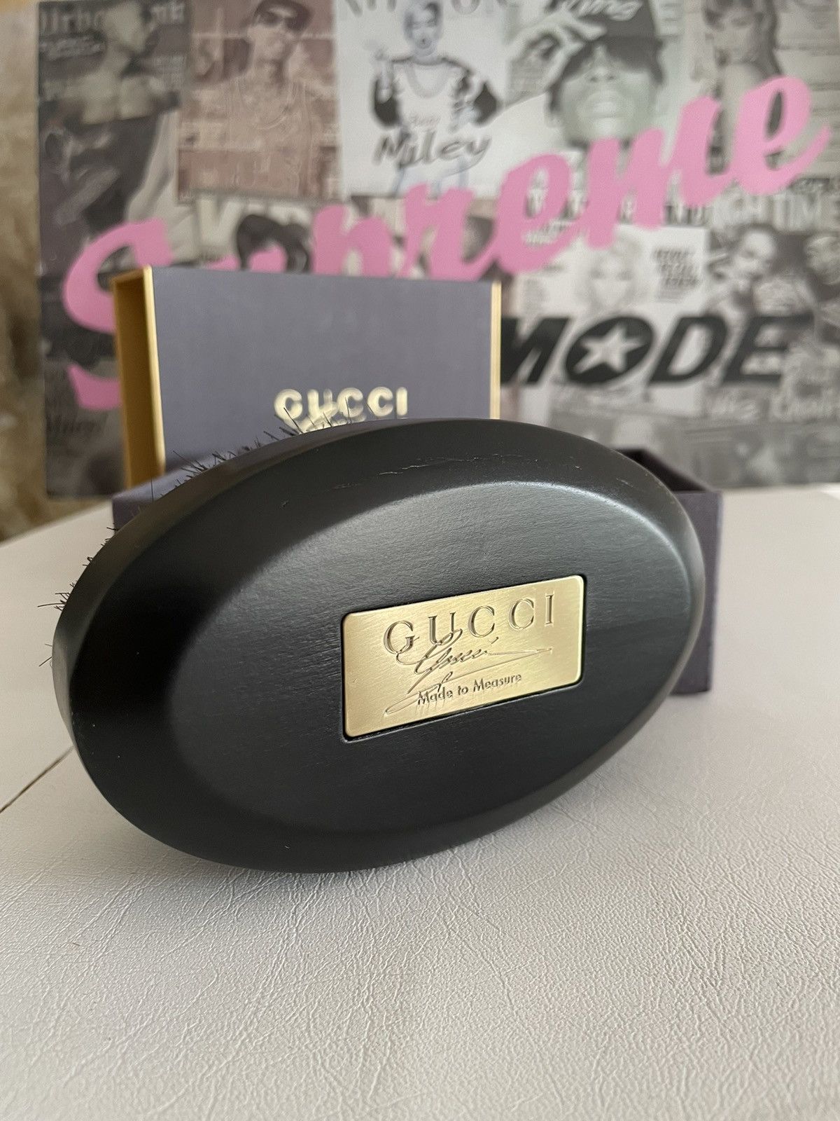 Gucci Black Horse Hair Cleaning Brush For Costumes Shoes