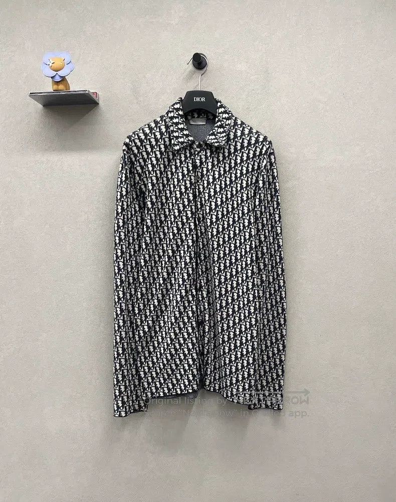 Dior Dior Long-sleeved shirt with full logo print Size US S / EU 44-46 / 1 - 1 Thumbnail