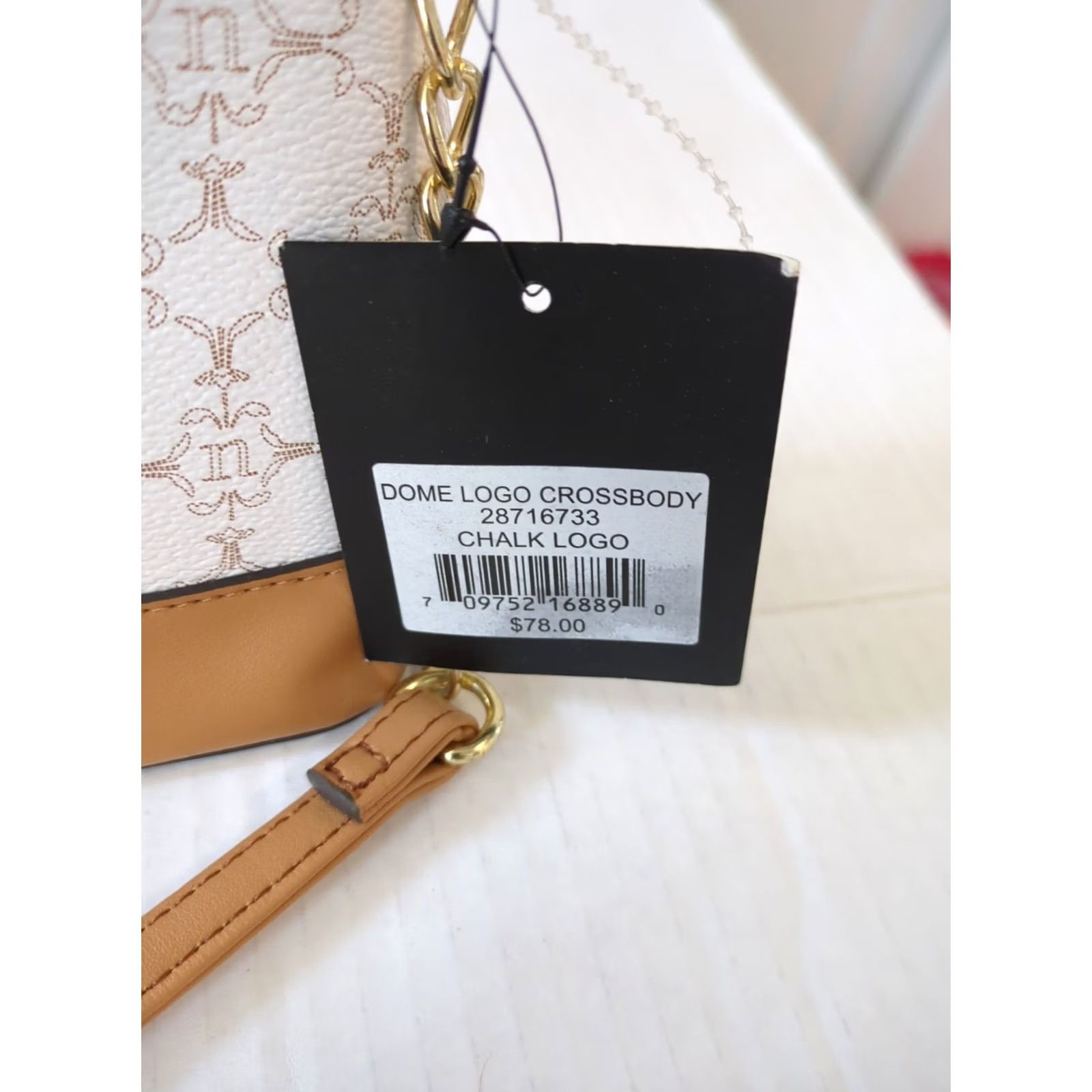 Nanette Lepore Nanette Lepore Crossbody Bag White Faux Leather Pebbled Floral Zipper Gold Hardware 7x10x3 In Vintage No Size ONE SIZE - 2 Thumbnail