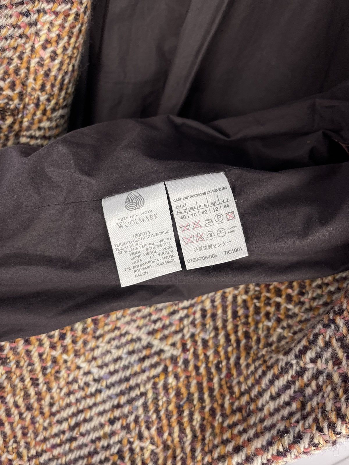 Max Mara Women's Vintage Tweed Wool Coat Jacket Size USA10