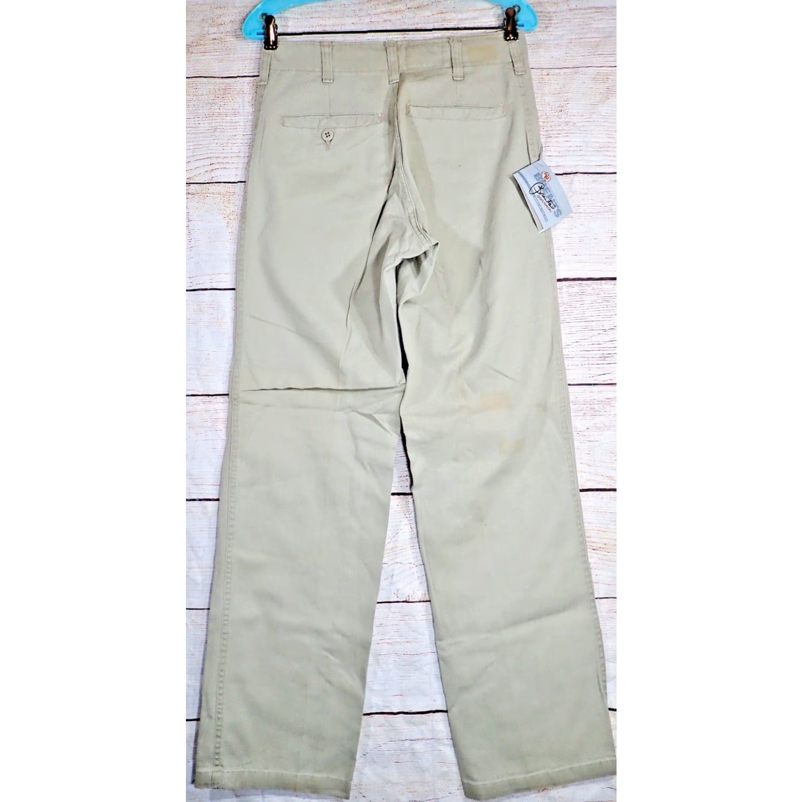 Vintage VINTAGE Brents Sportswear Khaki Chino Pants 28x32 USA Workwear Button Fly Straight Leg Classic Military Mens Size US 27 - 2 Thumbnail