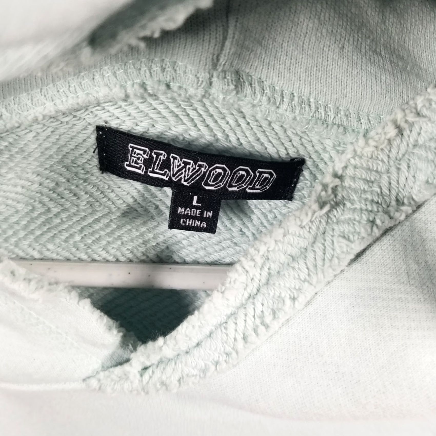 Elwood Elwood Hoodie Mens Large Mint Distressed Grunge Cotton Fleece Hooded Pullover Size US L / EU 52-54 / 3 - 3 Thumbnail