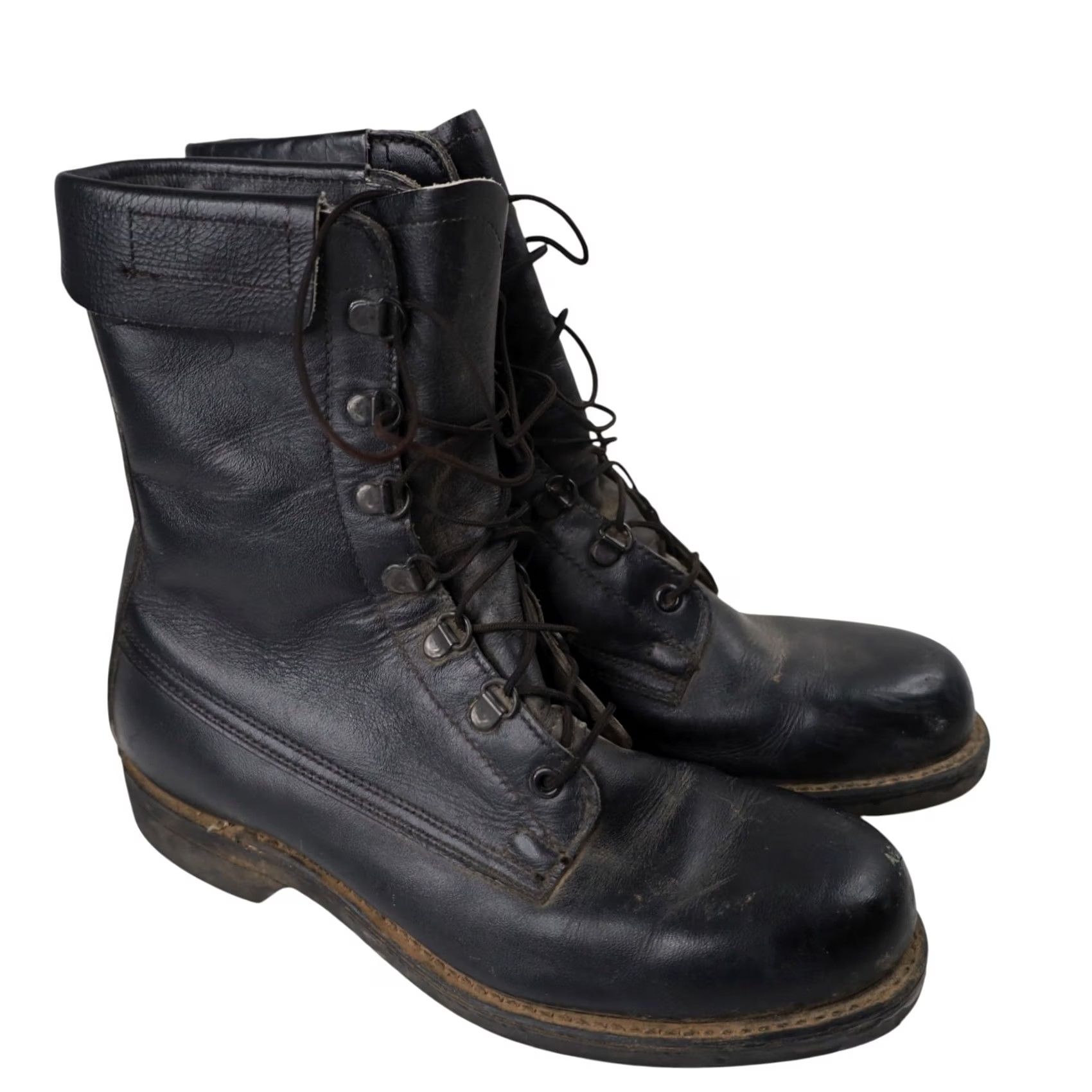 Madison VINTAGE Addison Combat Boots Men's 8 Black 1973 Leather Boots Mens 8 Shoes Mens Leather Black 1973 Vintage Combat Boots Size US 8 / EU 41 - 2 Thumbnail