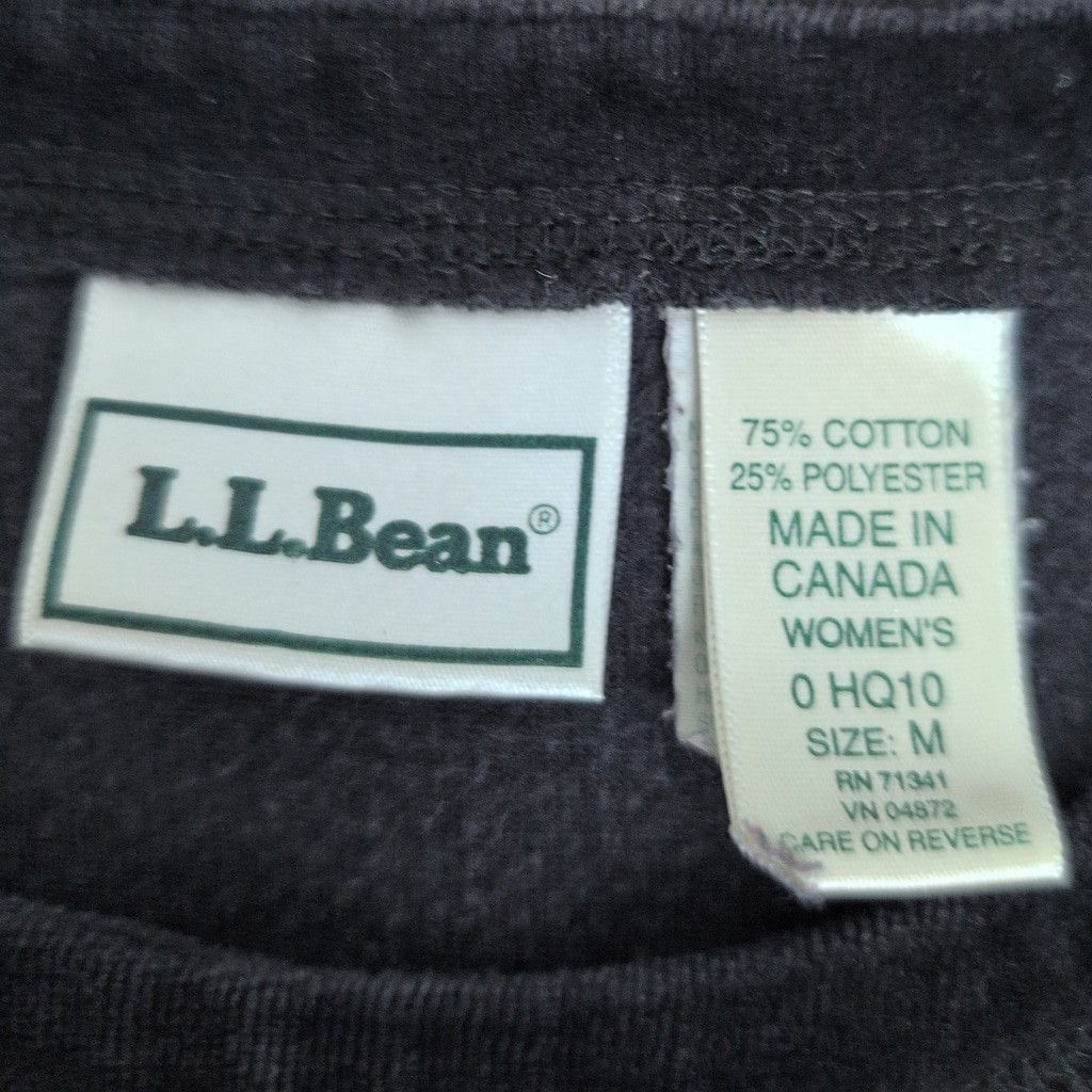 L.L. Bean × Vintage Vintage LL Bean Canadian Made Black Velour Top Medium Size M / US 6-8 / IT 42-44 - 2 Thumbnail