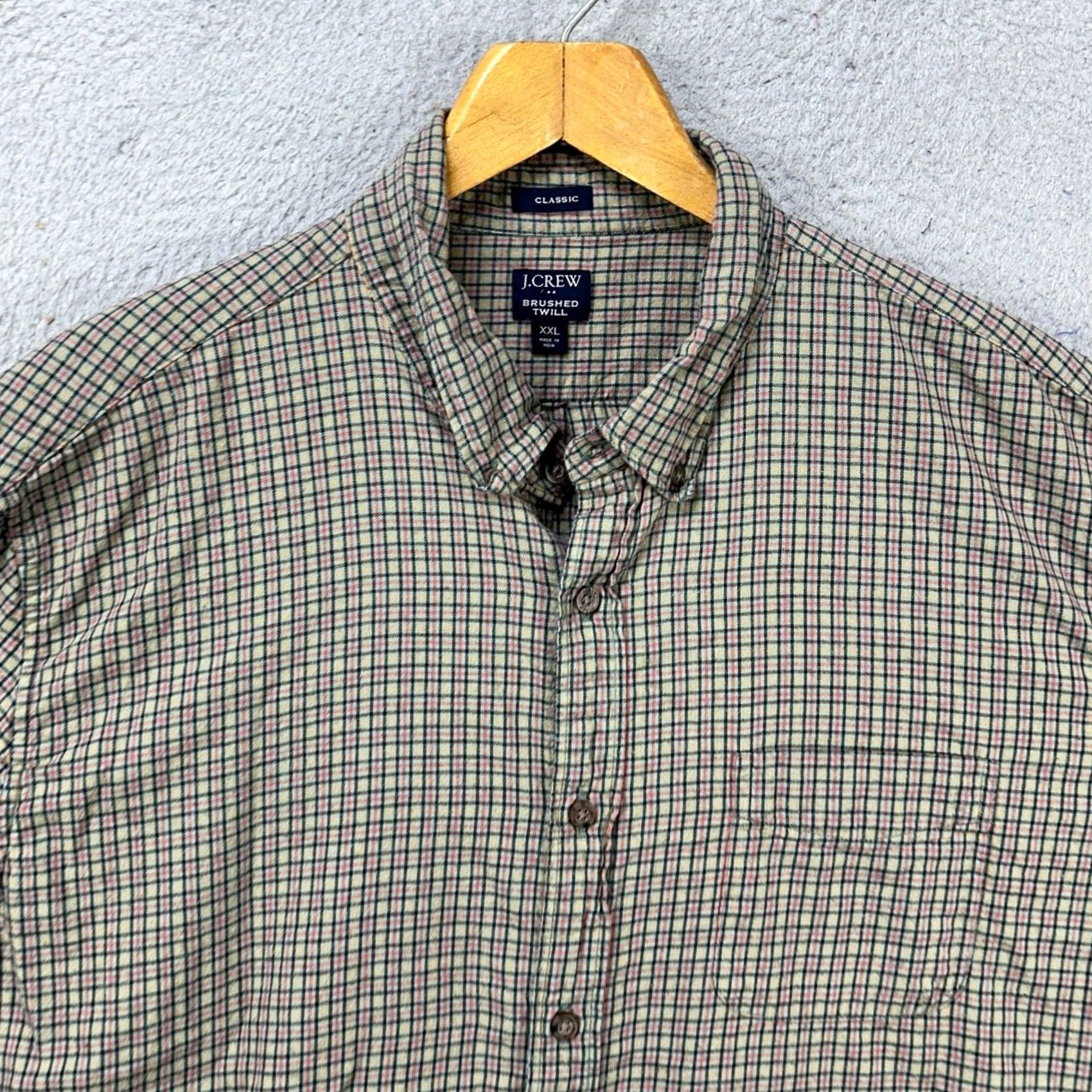 J.Crew J Crew Shirt Button Down Mens 2XL Brown Red Plaid Pocket Classic Size US XXL / EU 58 / 5 - 5 Thumbnail