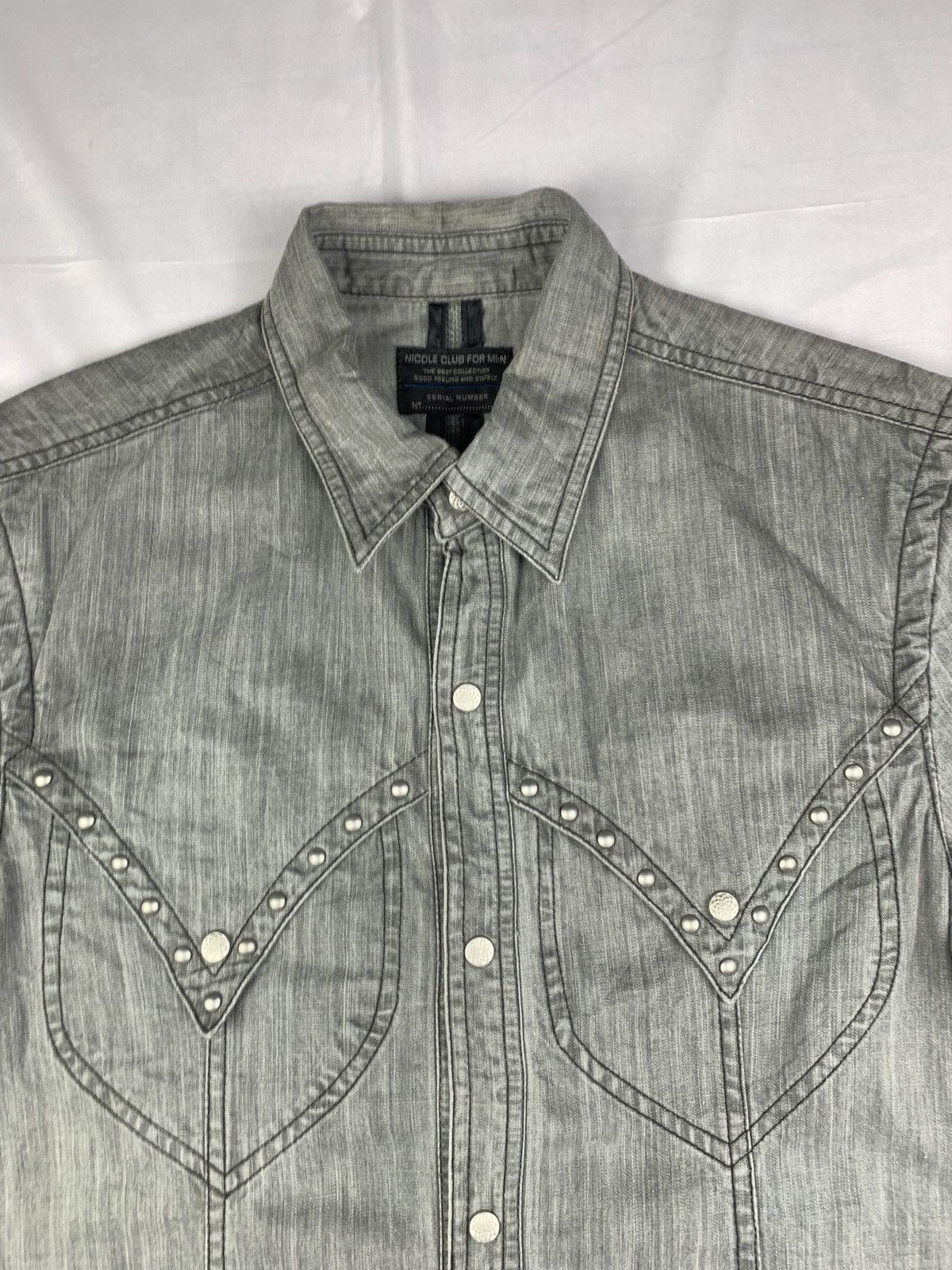 Nicole Club 2000s Nicole Club For Men Studded Goth Heavy Jeans Shirt Size US M / EU 48-50 / 2 - 3 Thumbnail