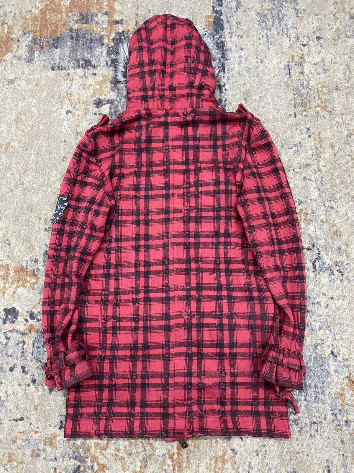 Hysteric Glamour × If Six Was Nine × Japanese Brand Red tartan Fur hoodie bernings sho japanese gothic vkei Size US L / EU 52-54 / 3 - 11 Thumbnail