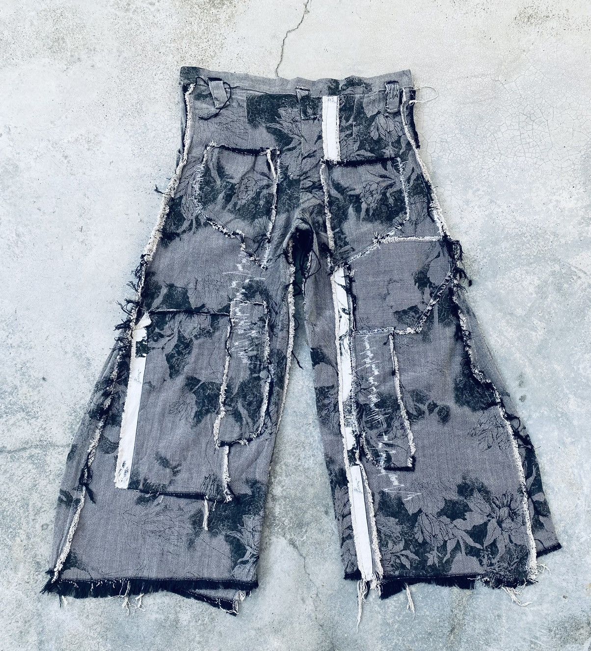 Vintage Vintage Patchwork Baggy Denim Pants Size US 35 - 2 Thumbnail