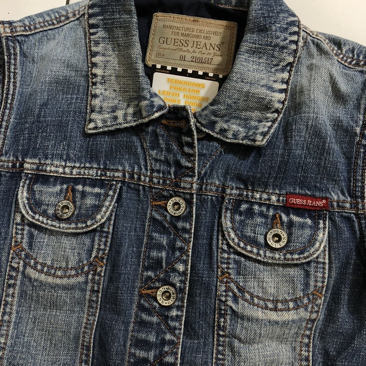 Beauty Beast × Designer × Guess 🖤BLACK FRIDAY🖤 GUESS JEANS VEST JACKET Size XS / US 0-2 / IT 36-38 - 1 Thumbnail