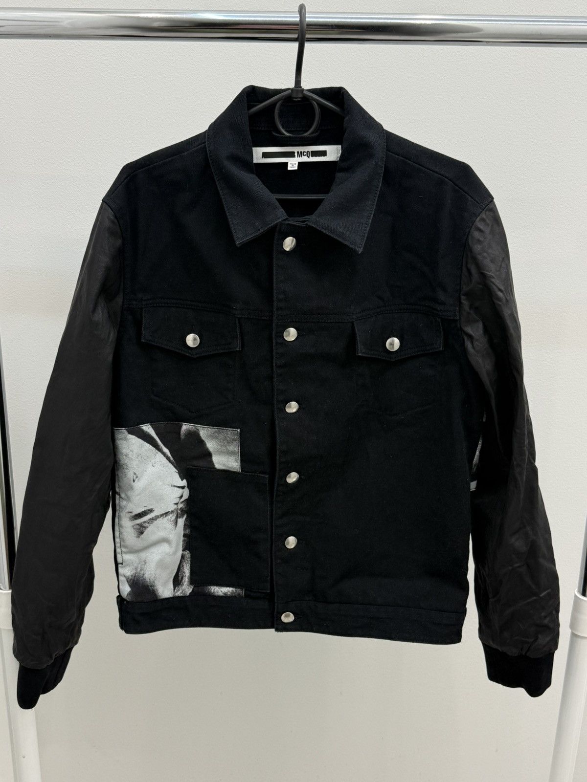McQ Alexander McQueen Alexander Mcqueen MCQ Denim Leather Jacket Size US M / EU 48-50 / 2 - 1 Thumbnail