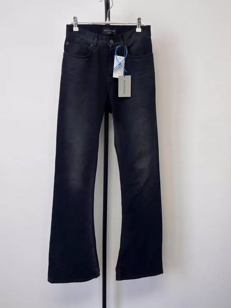 Balenciaga Balenciaga size XS Solid Slim Zip Jeans Men's Black Size US 27 - 1 Thumbnail
