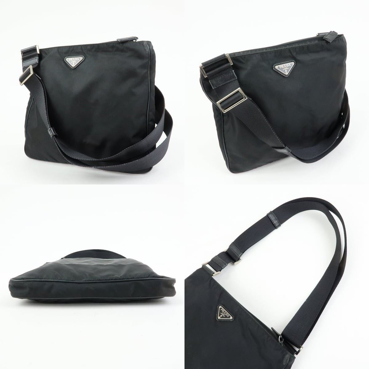 Prada Prada Triangle Logo Nylon Crossbody Bag Black Size ONE SIZE - 3 Thumbnail