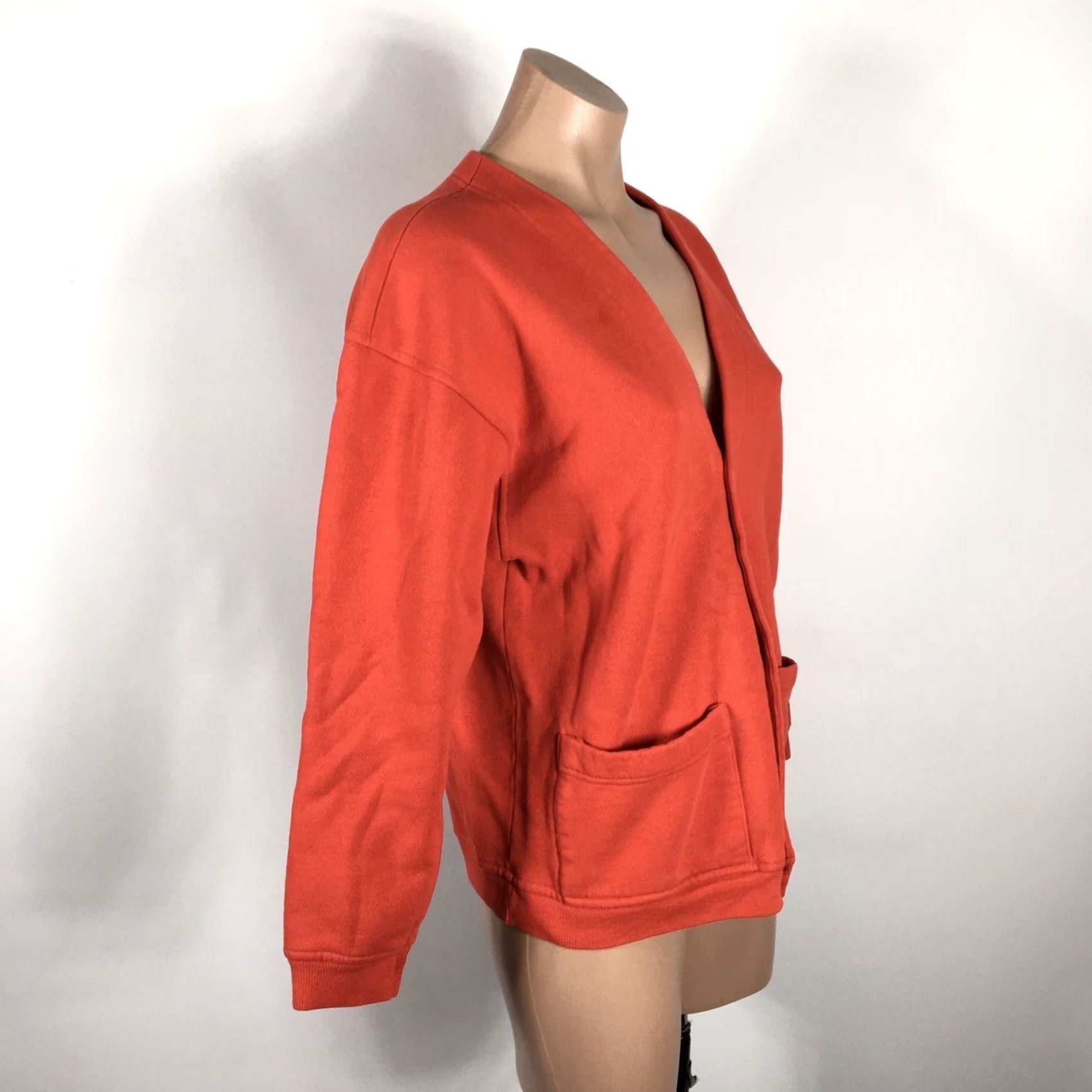 Hanes Vintage 80s/90s Hanes Button Down Cardigan Red Sweatshirt Size S / US 4 / IT 40 - 3 Thumbnail