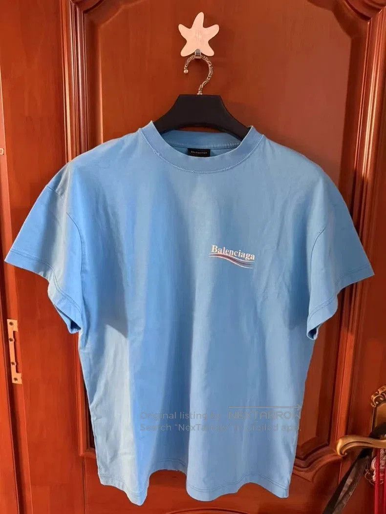 Balenciaga Balenciaga Blue Coke Print Short Sleeve XS. Size US XS / EU 42 / 0 - 1 Thumbnail