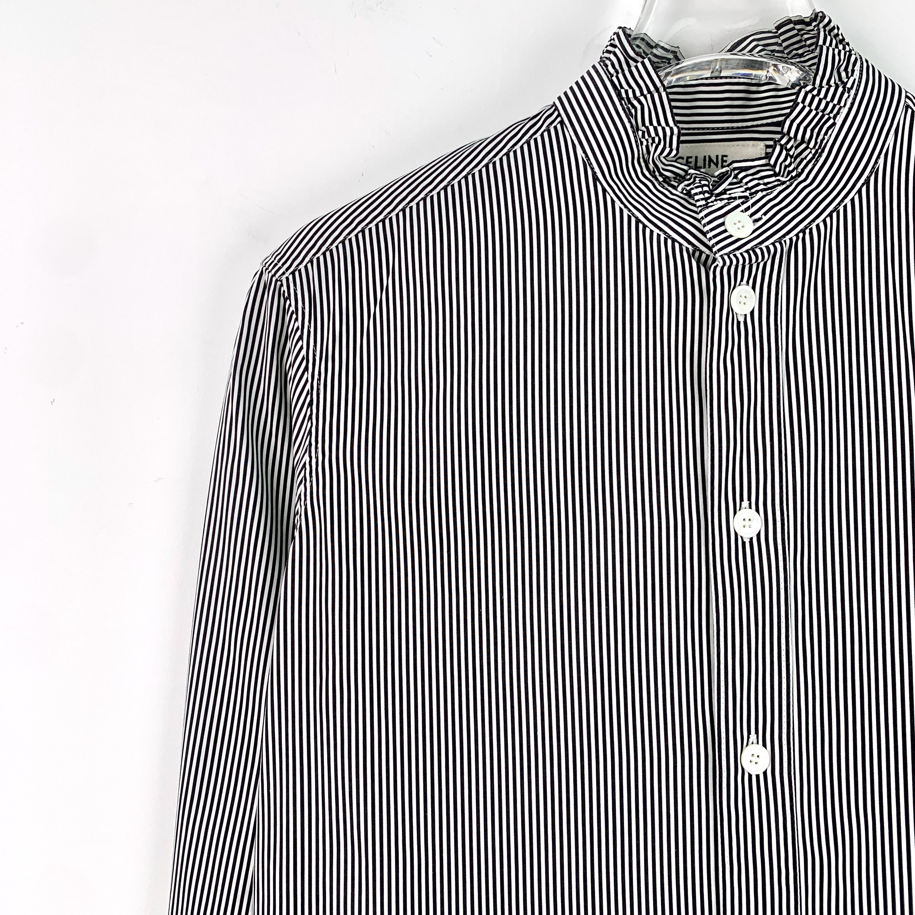 Celine Celine Colorblock Striped Cotton Button-Up Shirt (Size XS) Size XS / US 0-2 / IT 36-38 - 6 Thumbnail