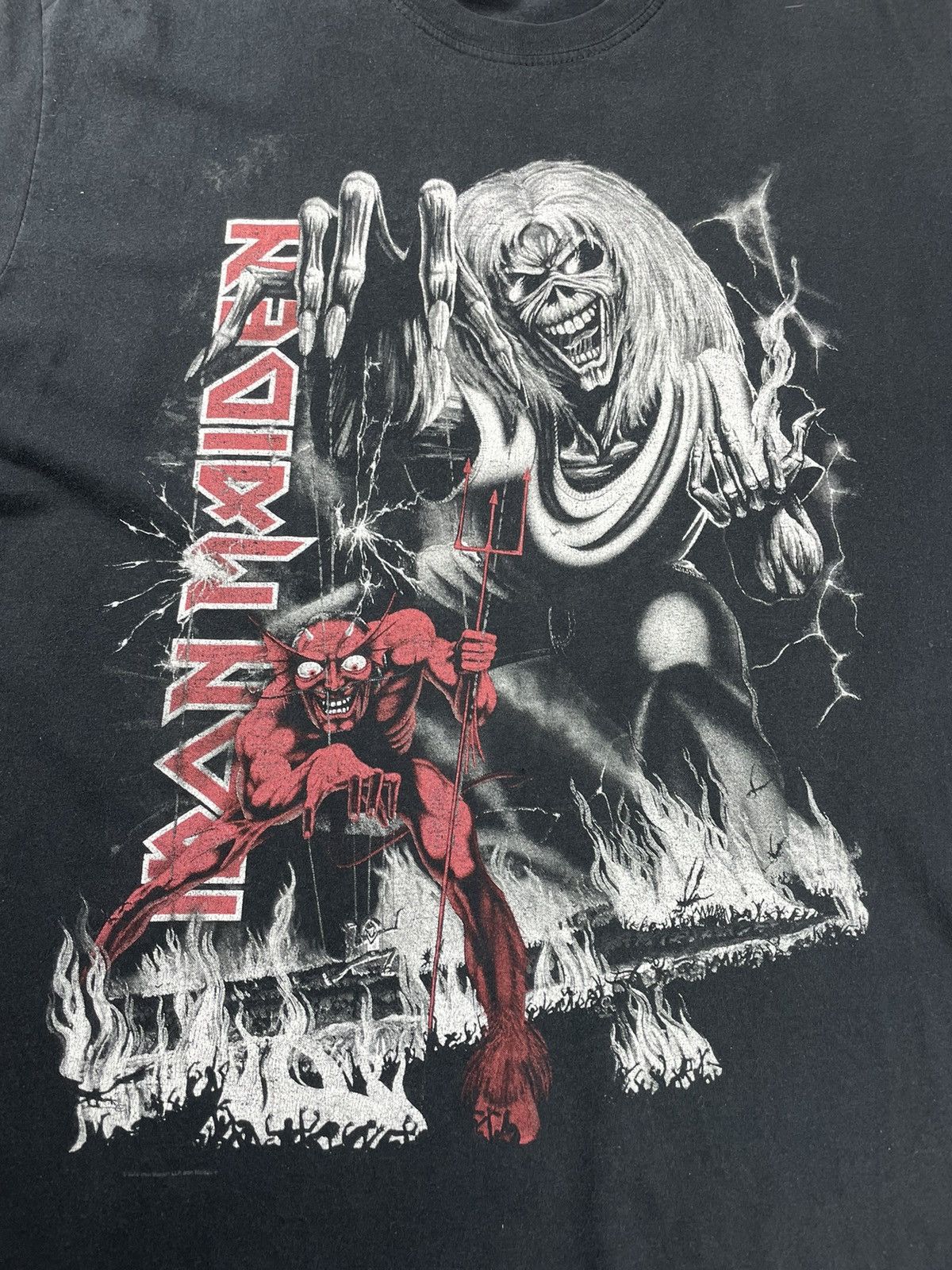 Iron Maiden × Vintage Vintage Iron Maiden Rock Band Tee T-Shirt Size US XL / EU 56 / 4 - 3 Thumbnail