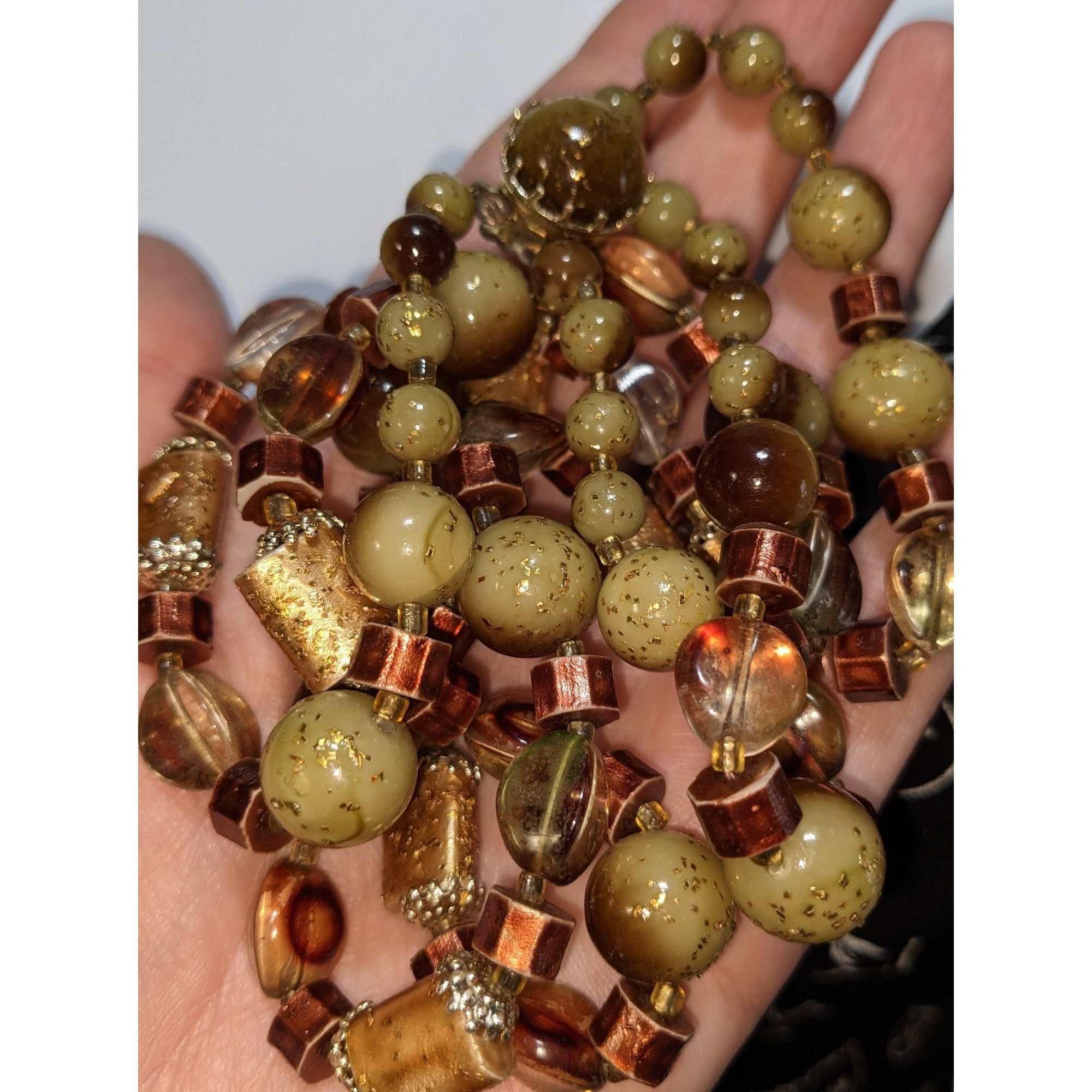 Other Vintage Bohemian Beaded Necklace Earth Tones Made In Japan Size ONE SIZE - 5 Thumbnail