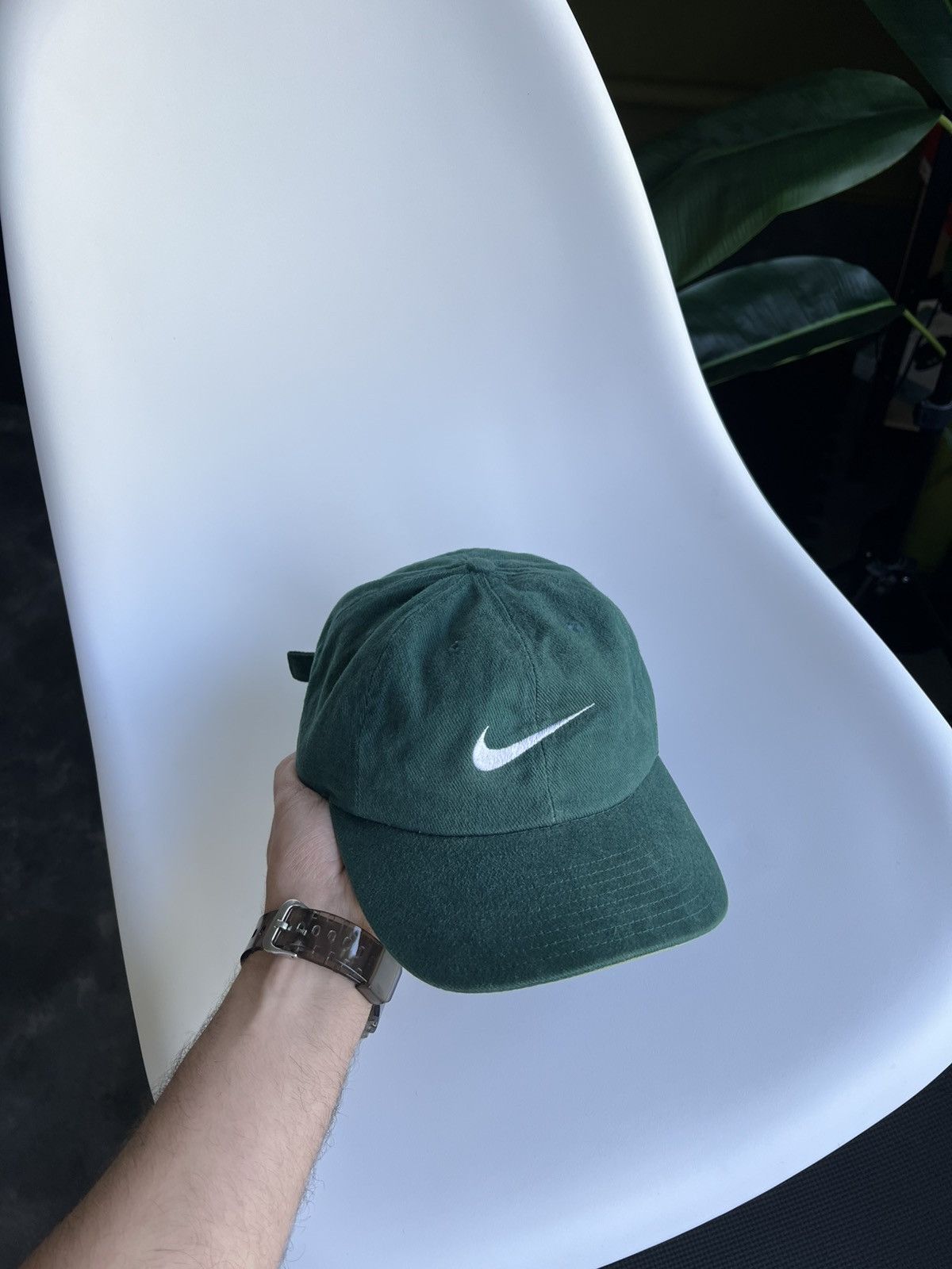 Nike × Vintage Vintage 1990s Nike Green Hat Y2K Rare Adjustable Strapback Size ONE SIZE - 9 Thumbnail