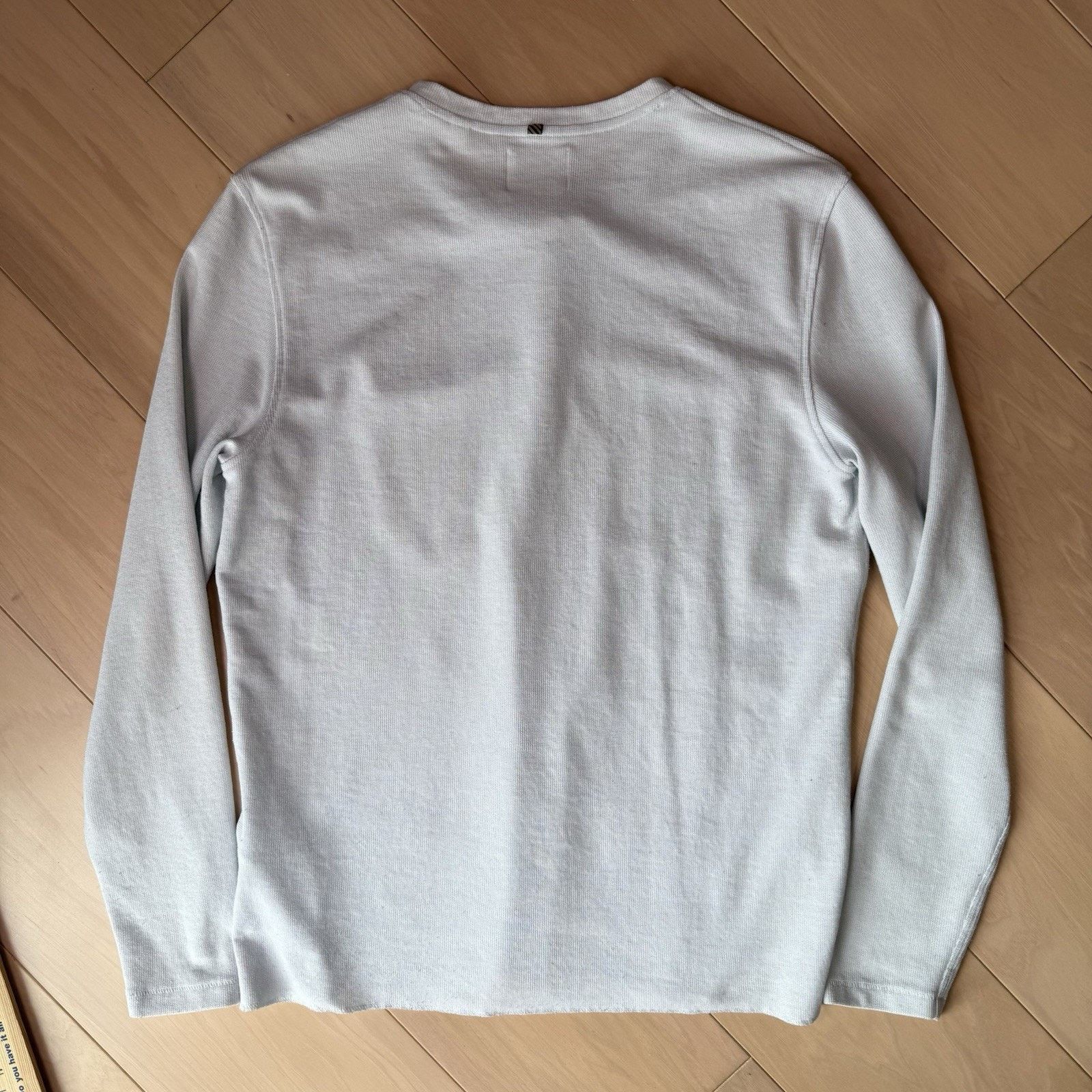 Billy Reid Billy Reid Henley Shirt L Gray Blue Tint Long Sleeve Cotton Size US L / EU 52-54 / 3 - 9 Thumbnail