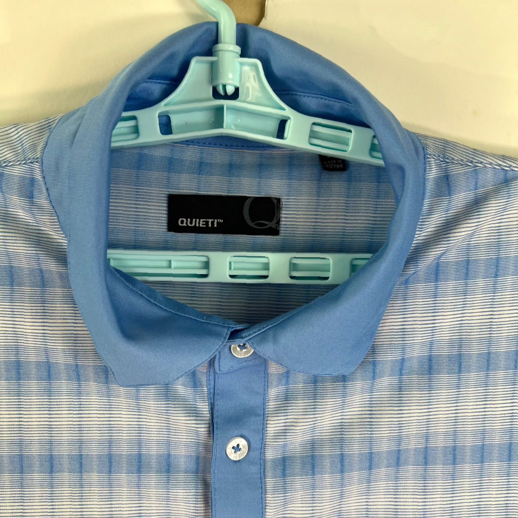 Vintage Quieti Striped Golf Polo Shirt Mens Size L Blue White Size US L / EU 52-54 / 3 - 2 Thumbnail