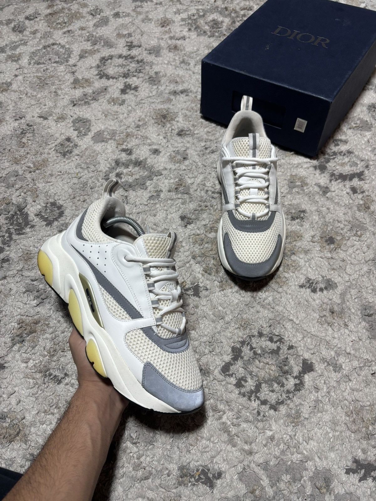 Dior Dior Sneakers White Grey Mesh – Size EU 43 (US 10) Size US 10 / EU 43 - 1 Thumbnail