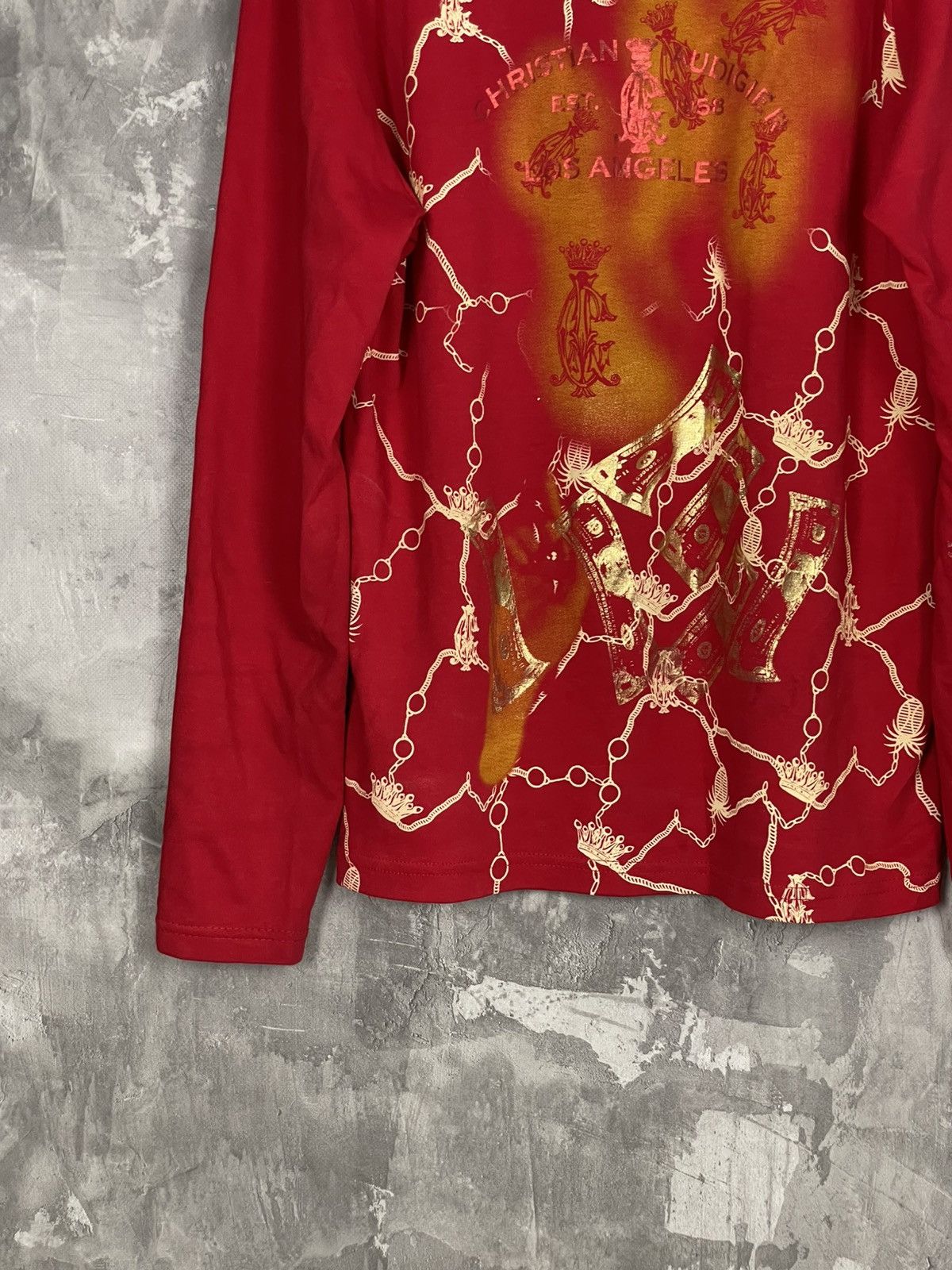 Ed Hardy × Vintage Vintage 00s Christian Audigier Printed Long sleeve T shirt Size XXL / US 16-18 / IT 52-54 - 13 Thumbnail