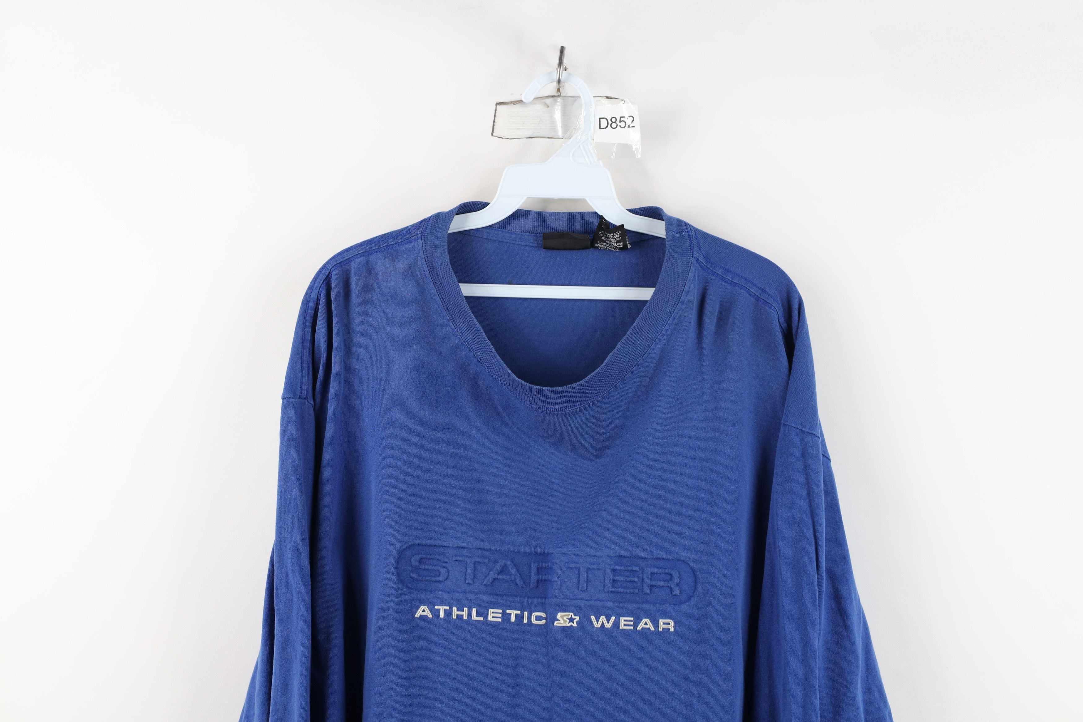 Starter Vintage 90s Starter Spell Long Sleeve T-Shirt Blue Cotton Size US L / EU 52-54 / 3 - 2 Thumbnail
