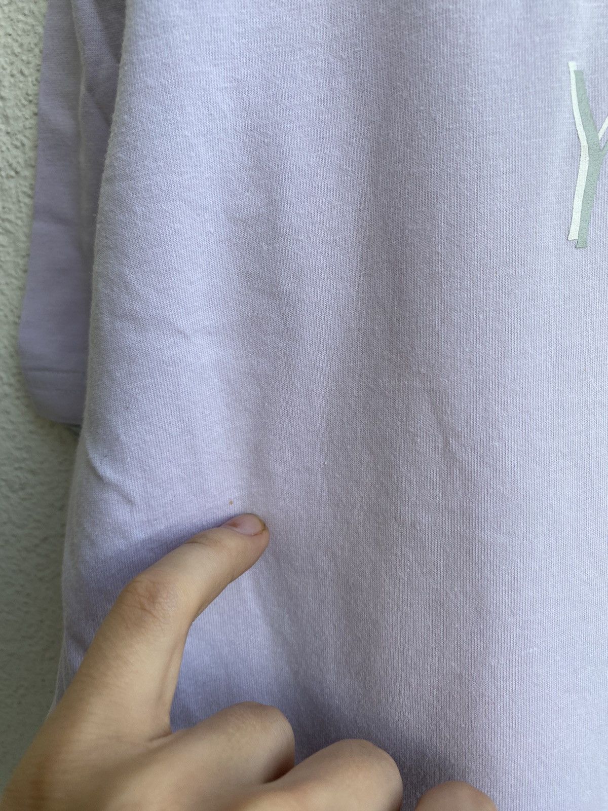 Yves Saint Laurent Lilac YSL T-Shirt Big Logo Double Layer YSL Shirt YSL Tee Size US L / EU 52-54 / 3 - 22 Thumbnail