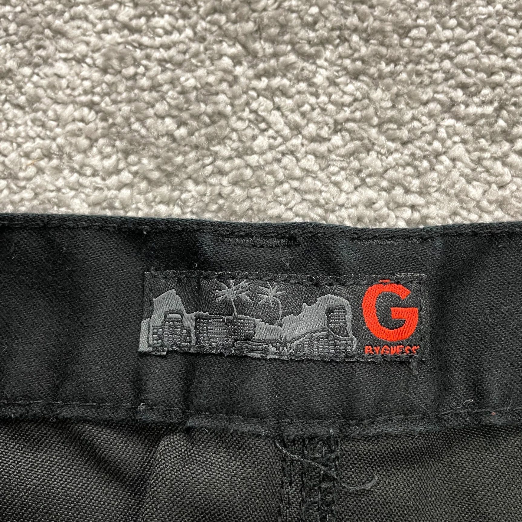 Guess VINTAGE GUESS Drexel Skinny Chino Pants Women 33x26 Black Dark Wash Mid Rise Cotton Blend Slim Womens Black 90s? Size 24" / US 00 / IT 34 - 5 Thumbnail