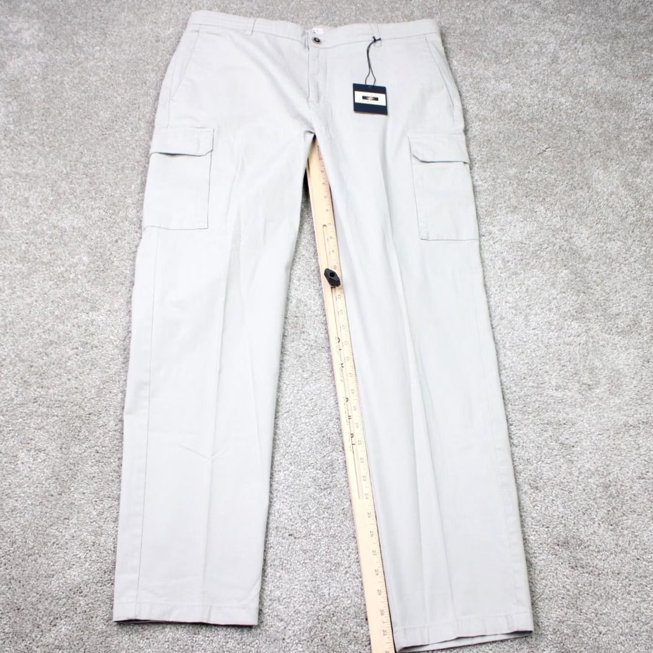 Joseph Abboud Joseph Abboud Pants Mens Large Beige Chino Cargo Drawstring Stretch 38x32 Regular Straight Waist 38 Beig e NWT Pants Size US 33 - 2 Thumbnail
