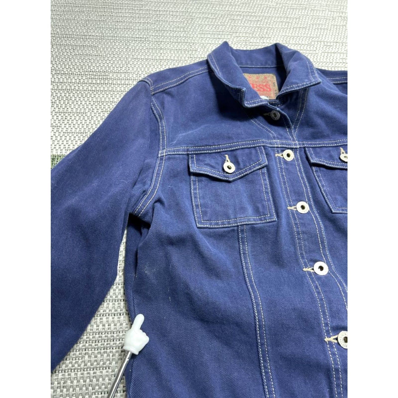 Guess Vtg Guess Trucker Jacket Womens XL Blue Denim Cotton Cropped Size XL / US 12-14 / IT 48-50 - 5 Thumbnail