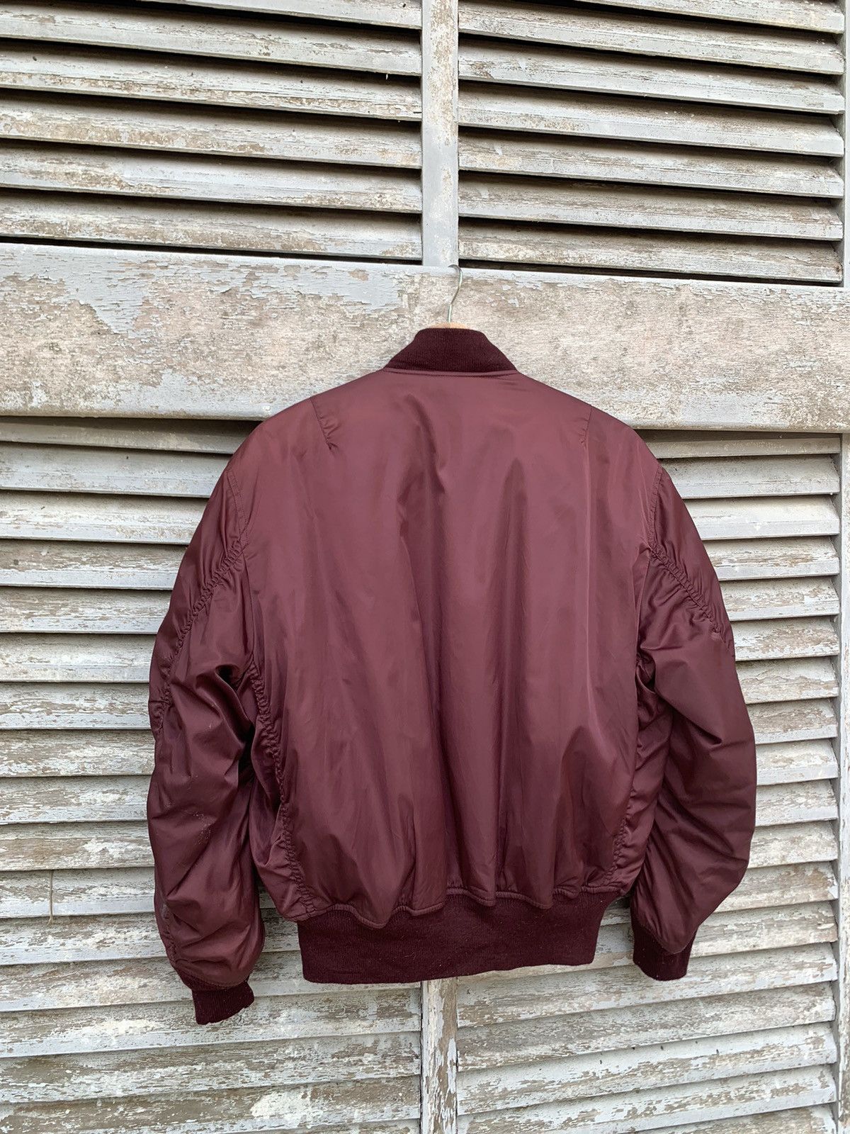 Vintage 🪖MA-1 MAN INTERMEDIATE MAROON BOMBER JACKET Size US M / EU 48-50 / 2 - 8 Thumbnail