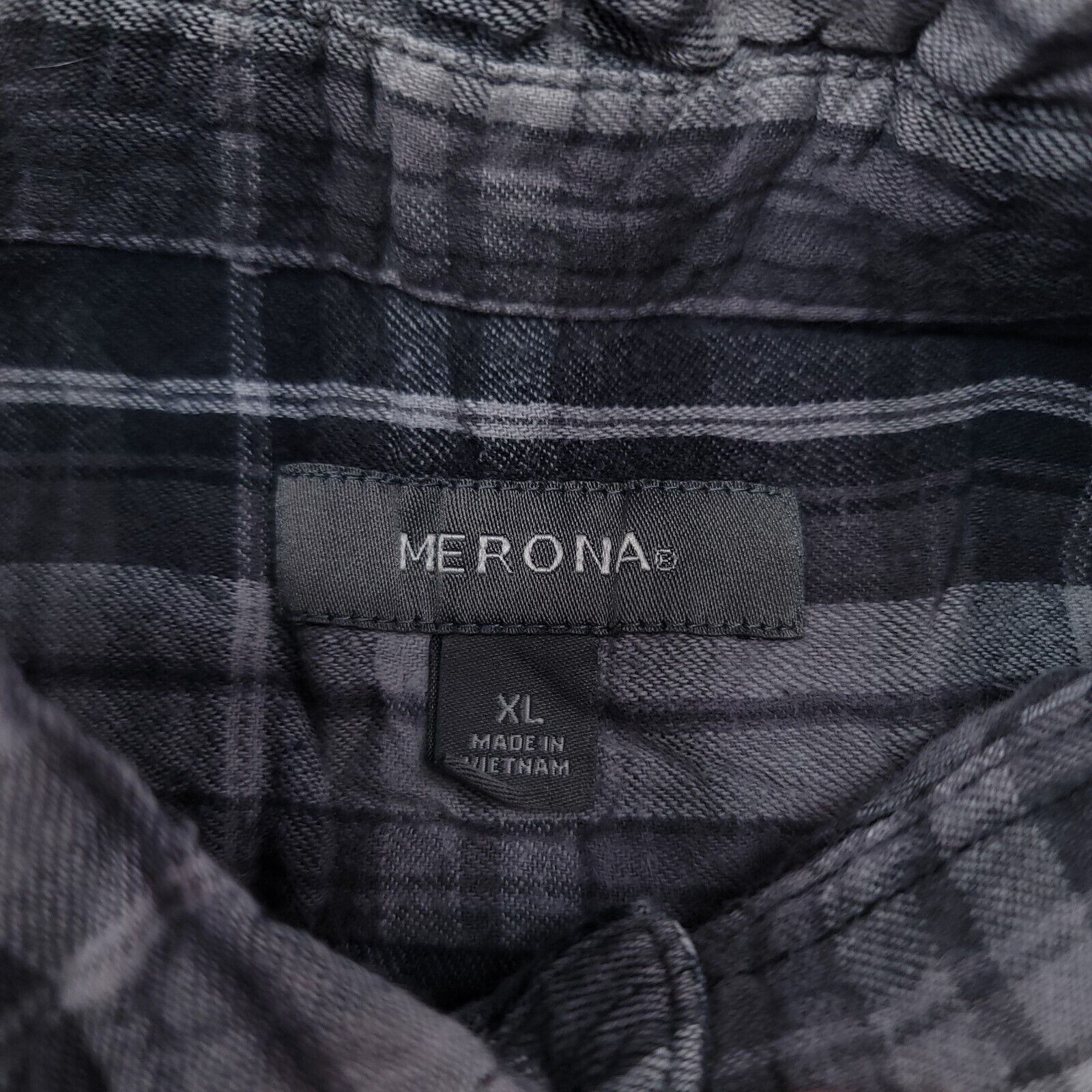 Merona Merona Madras Flannel Shirt Mens Size Extra Large XL Gray Size US XL / EU 56 / 4 - 3 Thumbnail