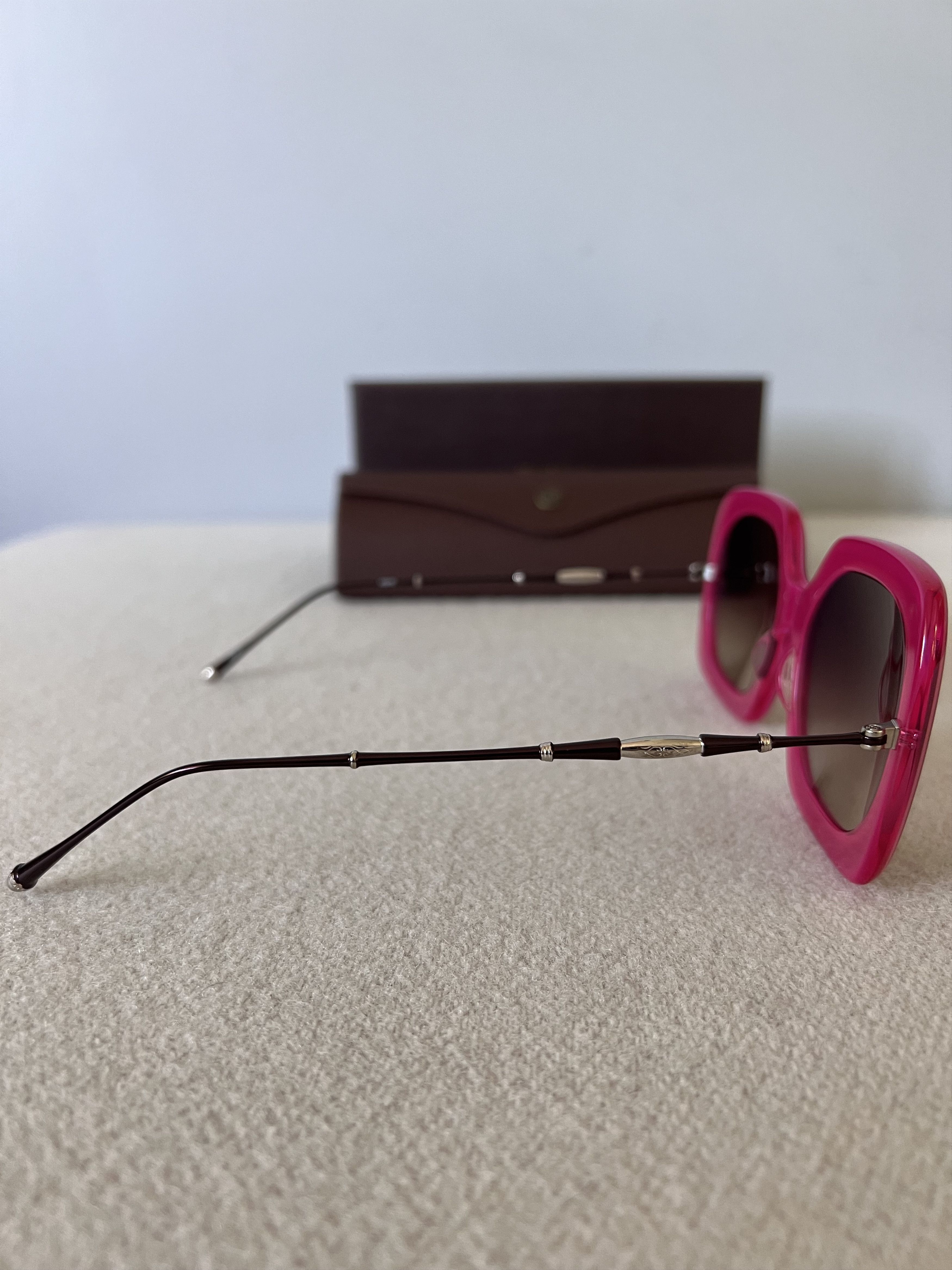 Matsuda Matsuda M2035 Sqaure Sunglasses in Burgundy Size ONE SIZE - 4 Thumbnail