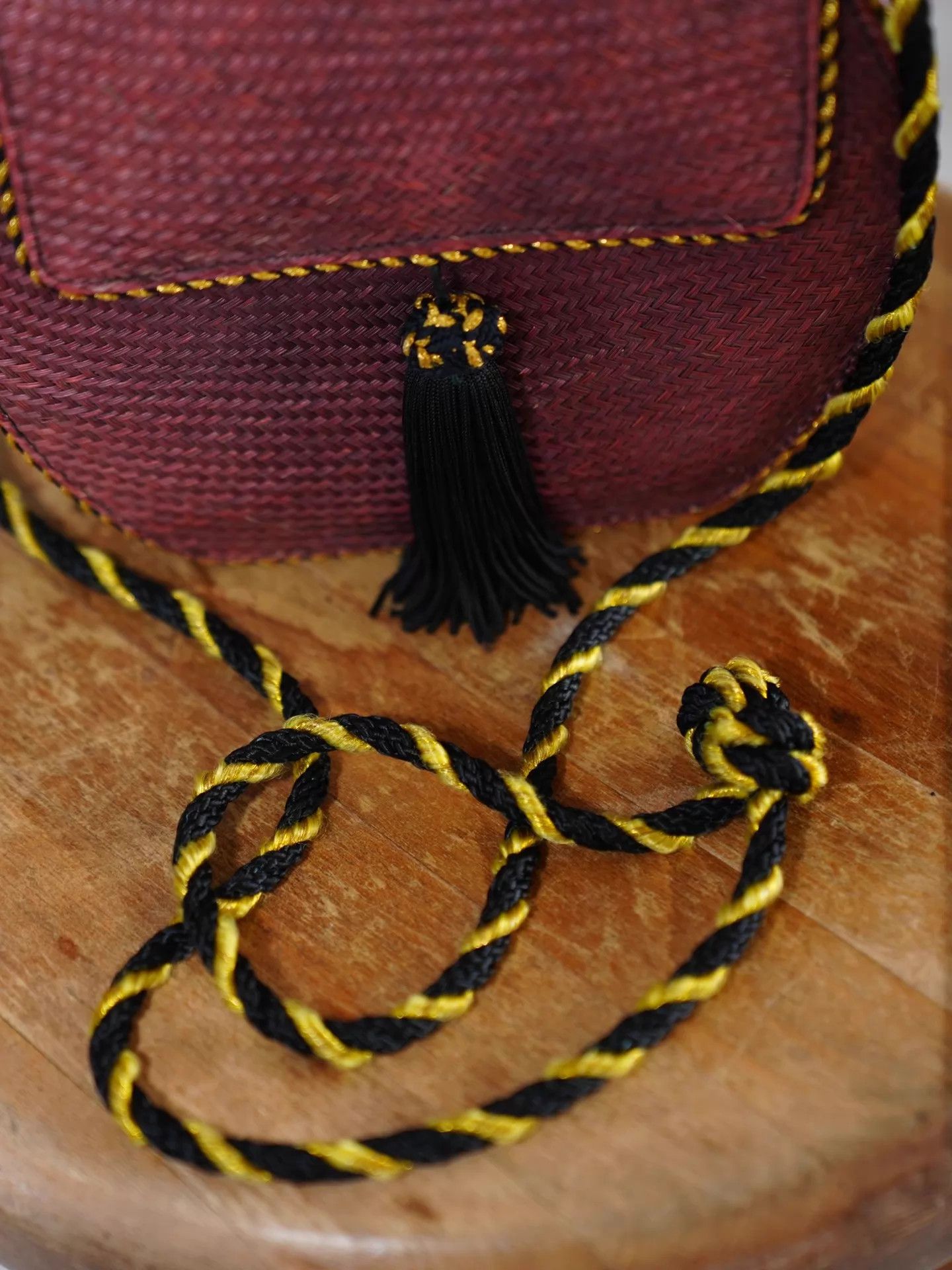 Other Vintage Purple Woven Rattan Tassel Knot Bag YSL-Style Size ONE SIZE - 3 Thumbnail