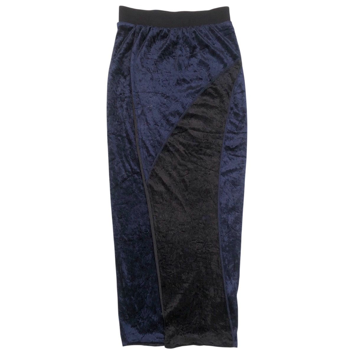 Stussy 2000s Stüssy Women Blue-Black Velvet Maxi Skirts Size 27" / US 4 / IT 40 - 1 Thumbnail