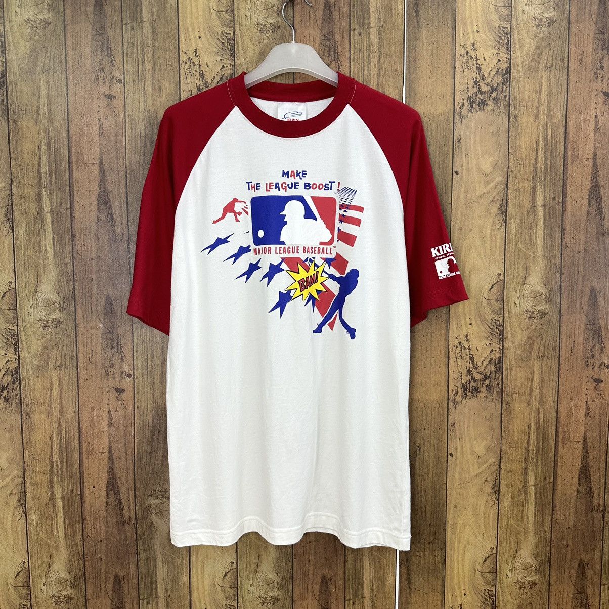 Majestic Vintage 90s Majestic MLB Baseball Raglan TShirt A716 Size US L / EU 52-54 / 3 - 1 Thumbnail