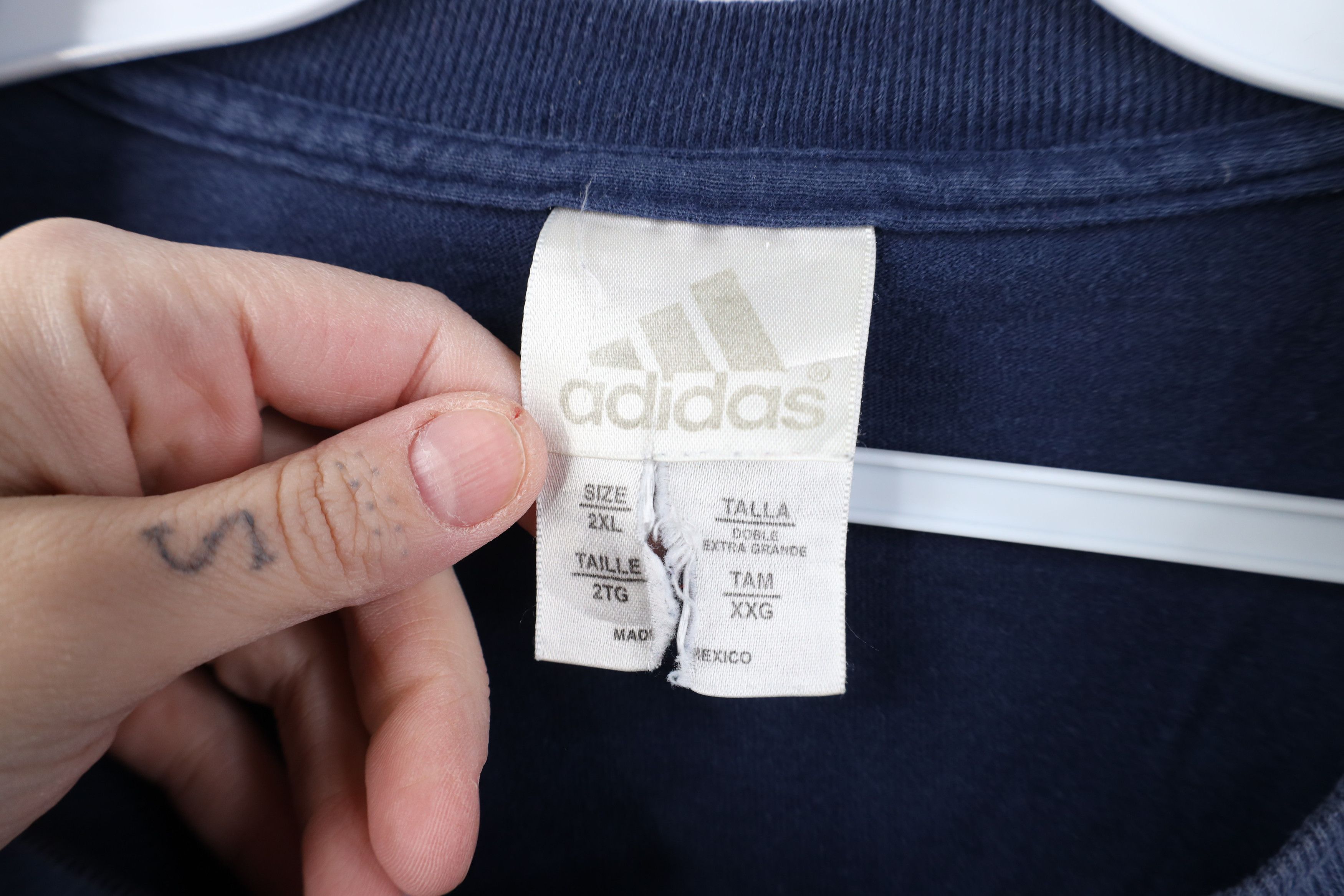Adidas Vintage 90s Adidas Spell Out Big Logo Short Sleeve T-Shirt Size US XXL / EU 58 / 5 - 9 Thumbnail