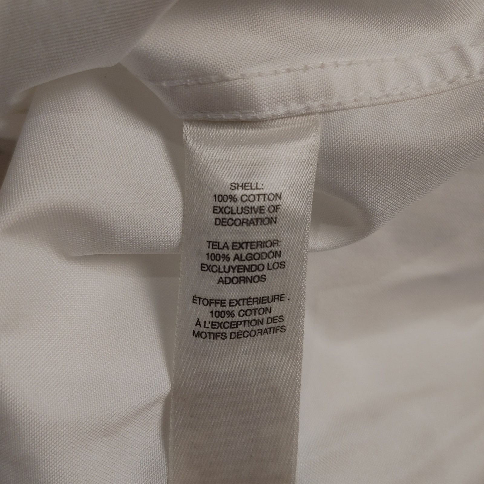 Chicos Chico's No-Iron Women's 1 White Long Sleeve Dress Shirt Size M / US 6-8 / IT 42-44 - 4 Thumbnail
