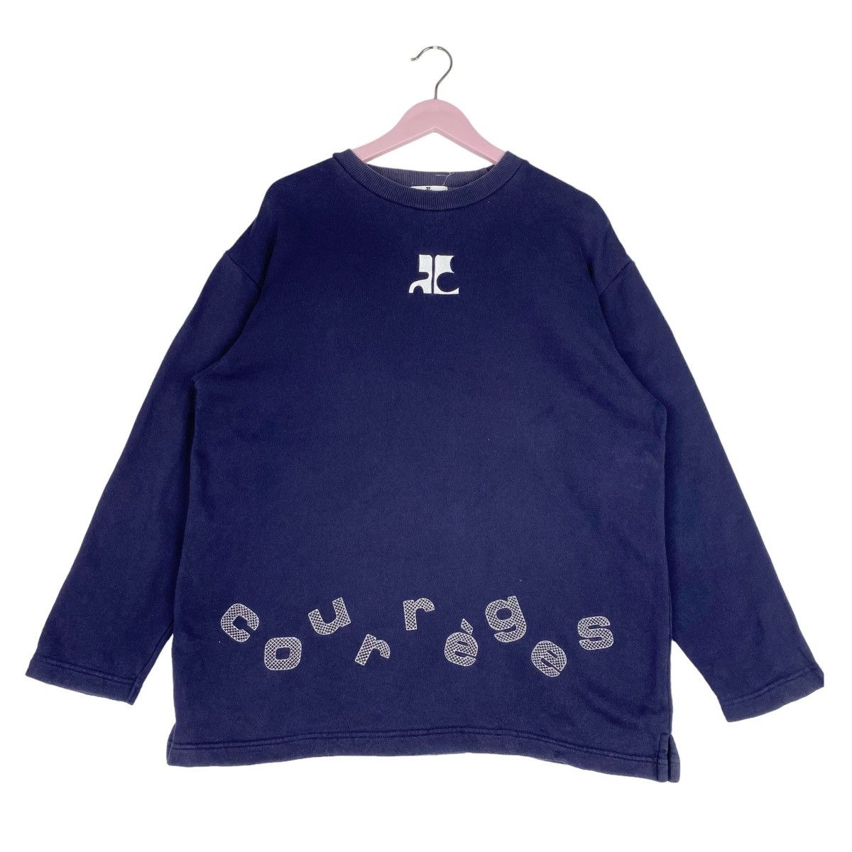 Courreges Courreges Paris Sweatshirts Crewneck Pullover Jumper Size US S / EU 44-46 / 1 - 1 Thumbnail