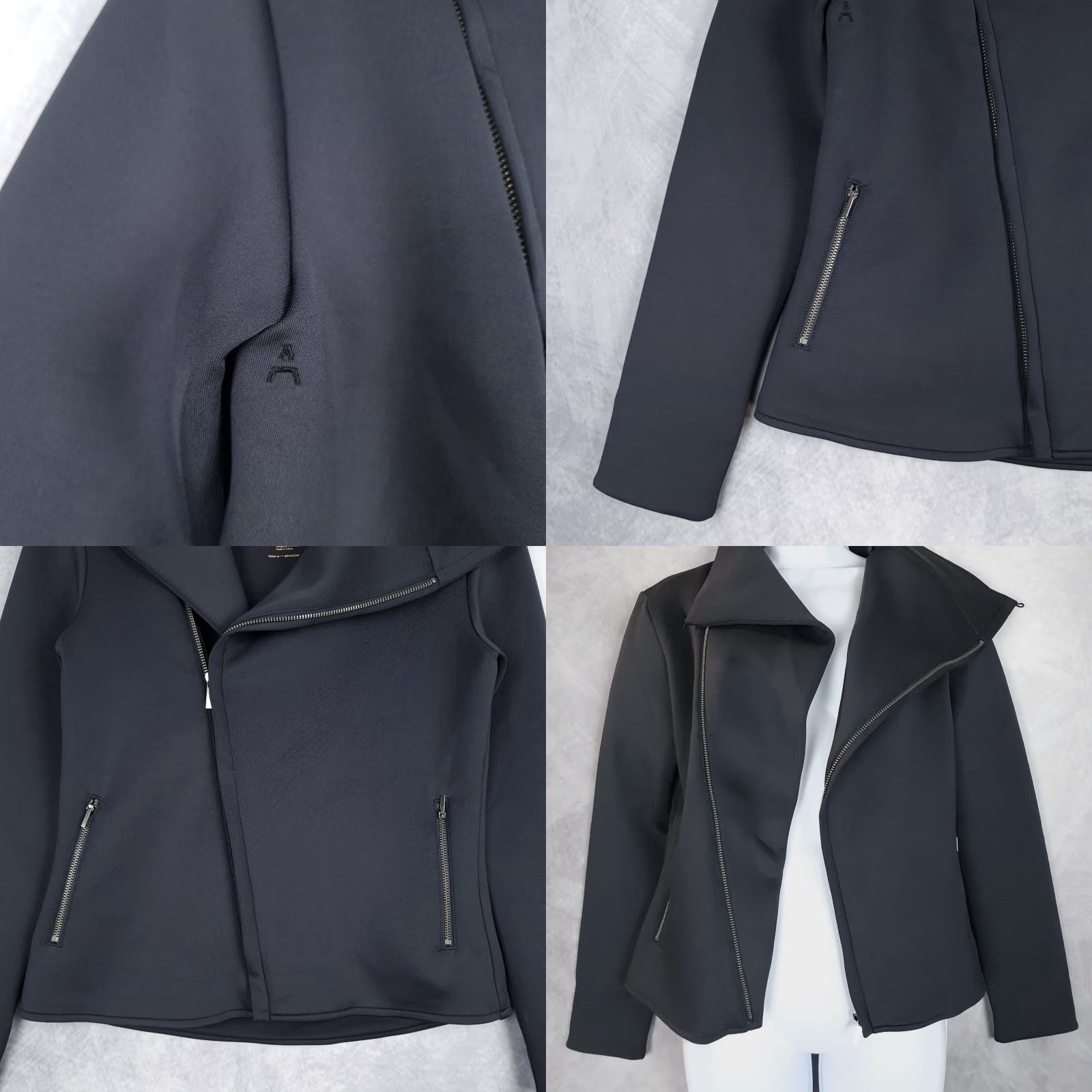 Vintage VINTAGE ADAY Up In The Air Jacket Womens XS Blue Scuba Asymmetrical Zip Biker Jacket Size XS / US 0-2 / IT 36-38 - 9 Thumbnail
