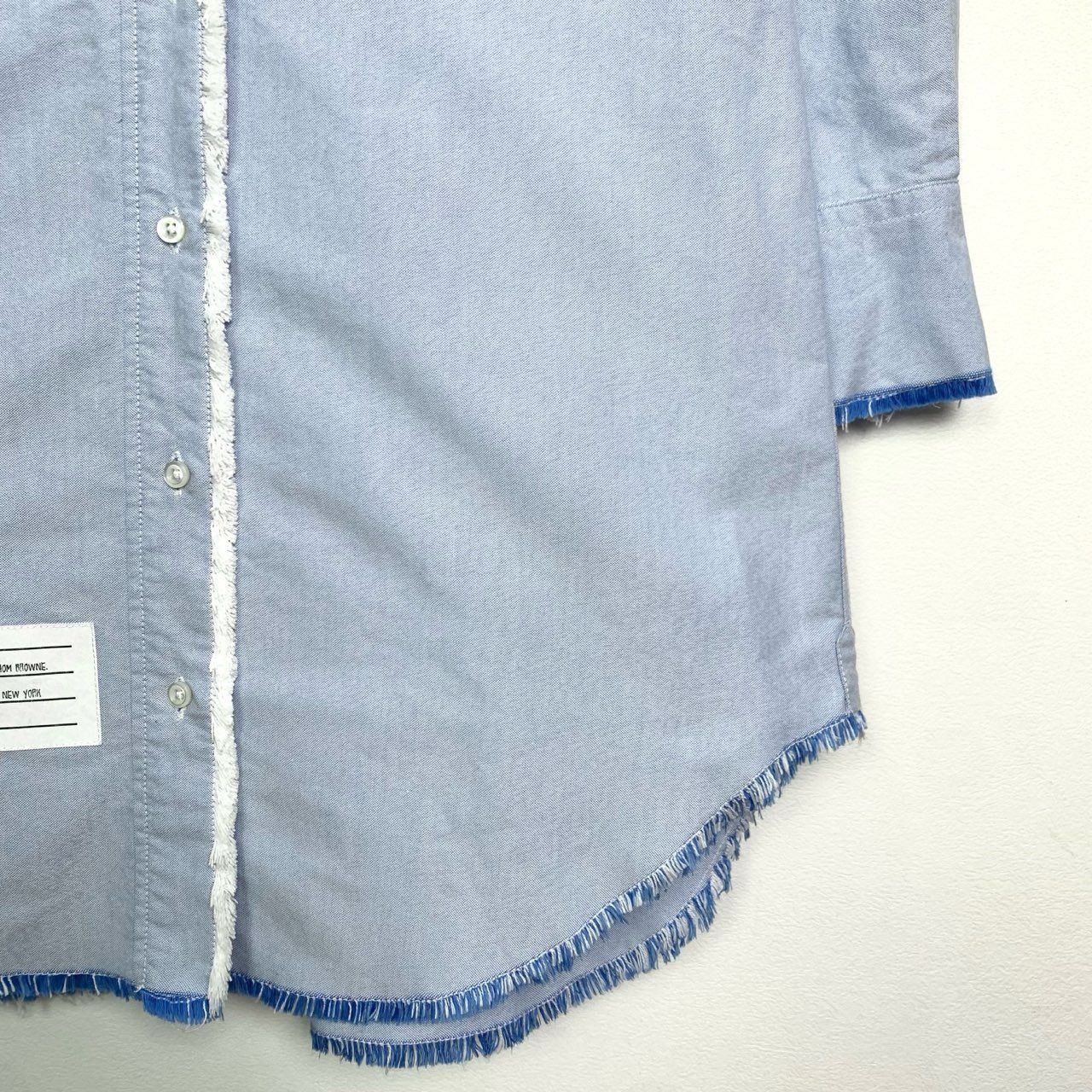 Thom Browne Thom Browne Light Blue Fringe Design Long Sleeve Shirt With Size S / US 4 / IT 40 - 5 Thumbnail