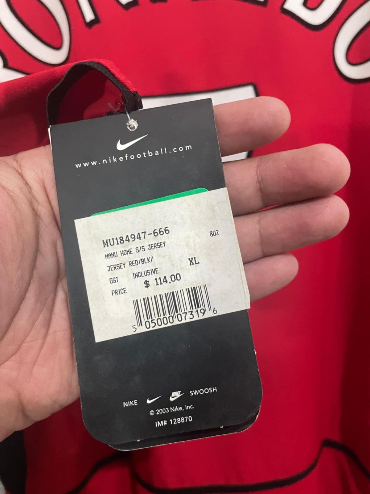 Nike Brand New Man United 2004 Soccer Jersey Ronaldo #7 BNWT Size US XL / EU 56 / 4 - 7 Thumbnail