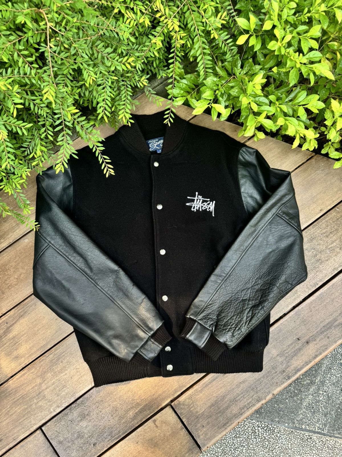 Stussy × Vintage VINTAGE STUSSY 90s IRIE ROOTS BOMBER JACKET Size US M / EU 48-50 / 2 - 5 Thumbnail