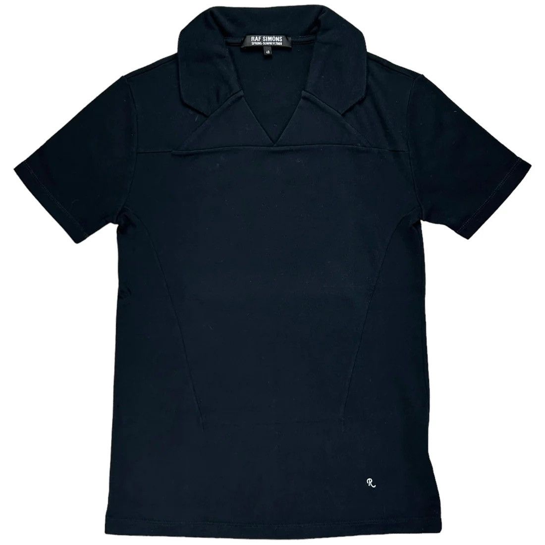 トップス 00s RAF SIMONS ARCHIVE BORDER POLO 349ED1FD-80EC-4638-B796-
