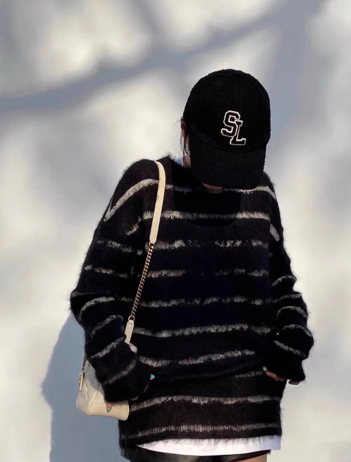 Saint Laurent Paris Saint Laurent Black White Stripe Mohair Sweater M Size US M / EU 48-50 / 2 - 6 Thumbnail